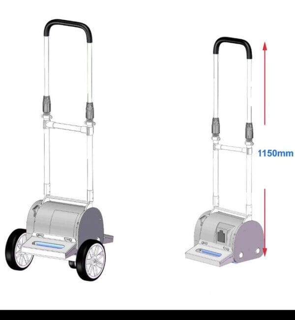 A picture of two different types of carts.