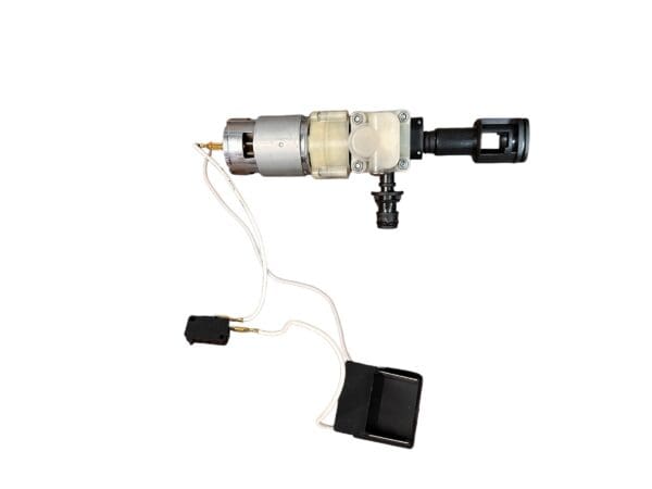 Water pump with wires and switch.