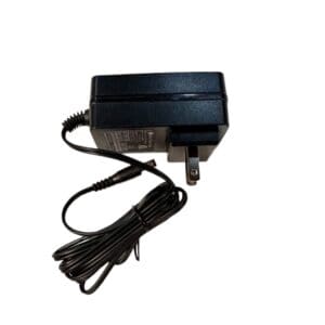 Black AC adapter with power cord.