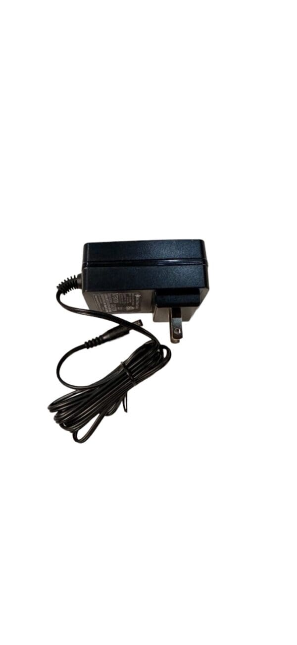 Black AC adapter with power cord.