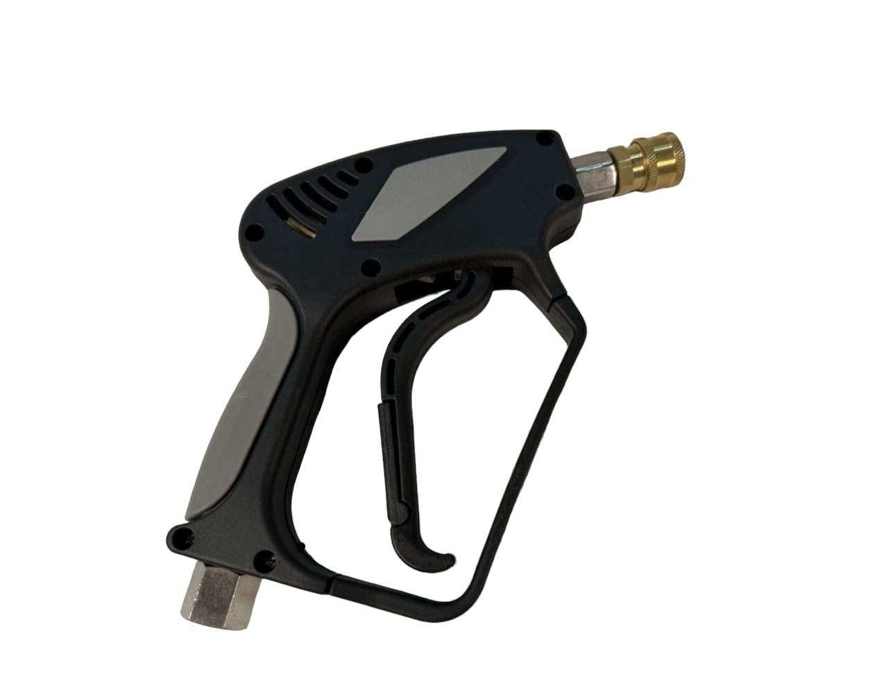 Black and grey pressure washer gun.