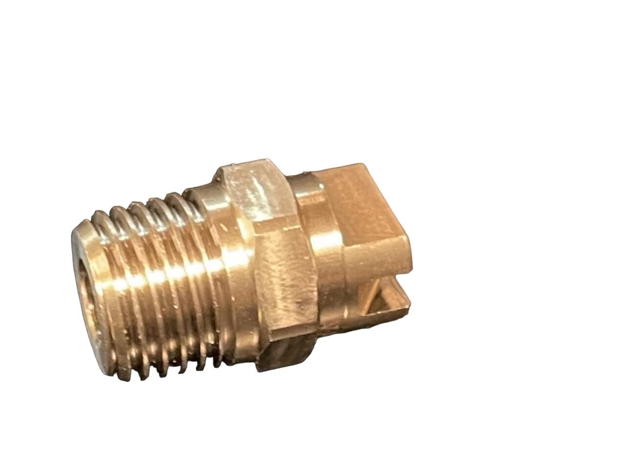 Brass threaded spray nozzle tip.