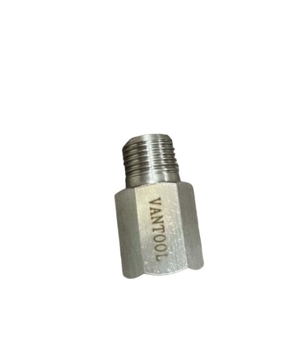 Silver metal pipe fitting, Vantool brand.