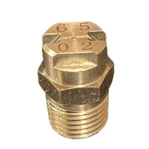 Brass spray nozzle with 6502 marking.