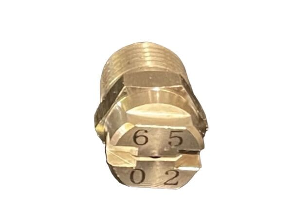 Brass nozzle with numbers 6502.