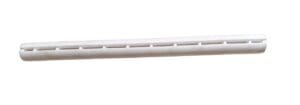 White plastic tube with slots.