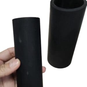 Two black rubber cylindrical tubes.